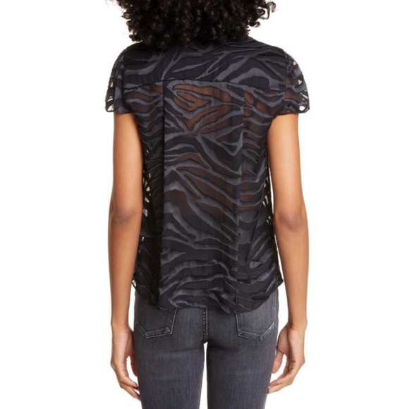 NWT Alice + Olivia Silk Tiger Black Bow Sleeveless Top Church or Office Attire - Picture 4 of 10